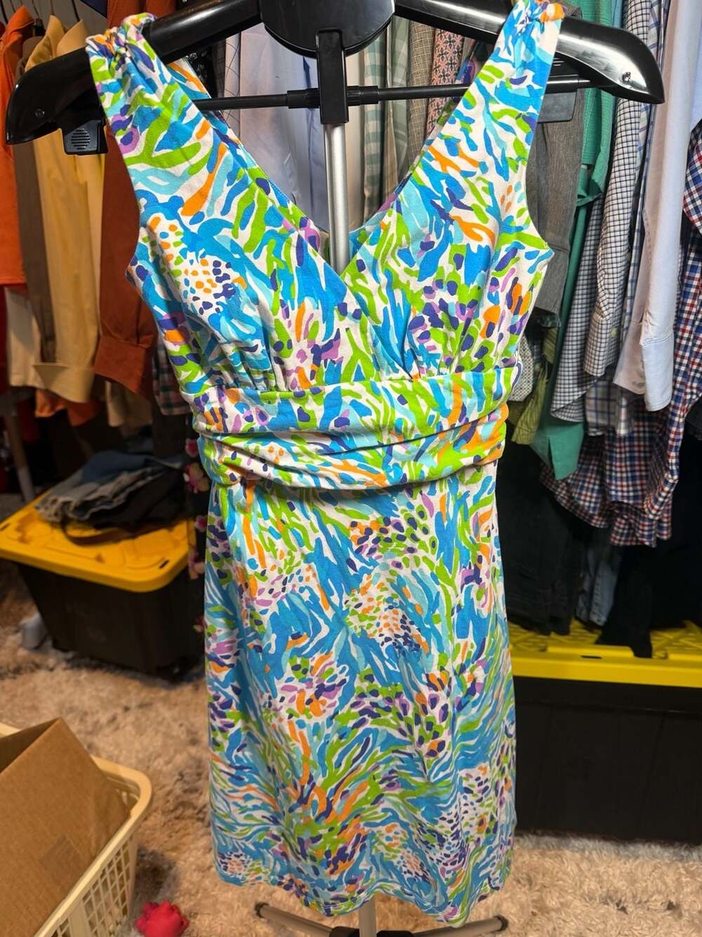 Lilly Pulitzer Shianne Dress Size S Multicolored Floral Sleeveless Jersey